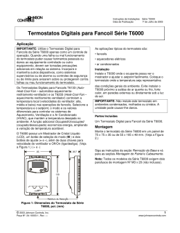 Termostatos Digitais para Fancoil Série T6000