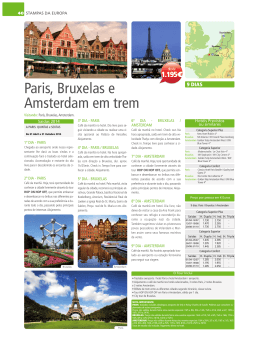 Paris, Bruxelas e Amsterdam em trem