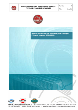 Manual de Operação e Manutenção para Filtro ESP