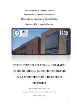 estudo técnico relativo à instalação de micro eólicas em edifícios