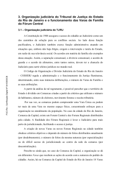 3. Organização judiciária do Tribunal de Justiça do Estado do Rio