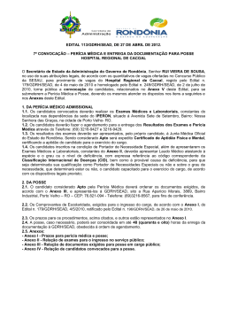 Concurso Publico – Hospital Regional de Cacoal – FUNCAB