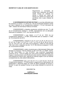 Decreto n. 15.298, de 12 de agosto de 2013