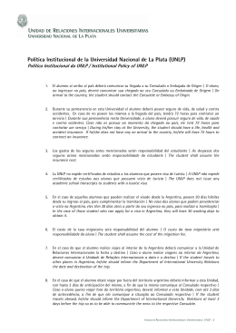 Política Institucional de la Universidad Nacional de La Plata (UNLP)