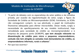 Modelo de Instituição de Microfinanças