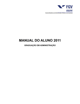 manual do aluno 2011 - EBAPE / FGV