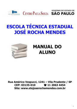 Manual do Aluno - Etec José Rocha Mendes