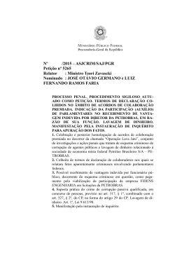 Nº /2015 – ASJCRIM/SAJ/PGR Petição nº 5265 Relator
