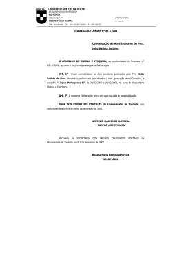 DELIBERAÇÃO CONSEP Nº 471/2001 Deliberações