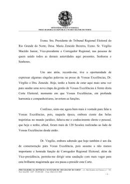 Discurso do Procurador Gilberto Barroso de Carvalho Júnior