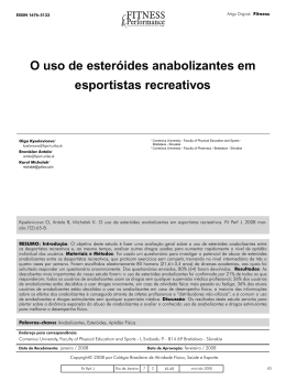 O uso de esteróides anabolizantes em esportistas recreativos