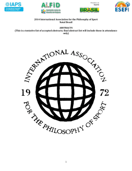 1 2014 International Association for the Philosophy of