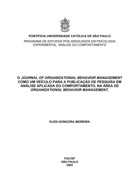 o journal of organizational behavior management