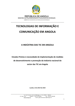 TECNOLOGIAS DE INFORMAÇÃO E COMUNICAÇÃO EM ANGOLA