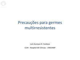 Aula Precauções Germes MR – Dr. Luis Gustavo Cardoso