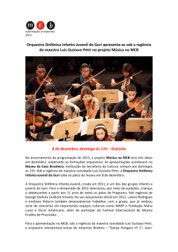 Orquestra Sinfônica Infanto-Juvenil do Guri apresenta
