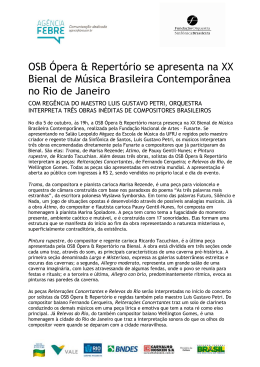 OSB Ópera & Repertório se apresenta na XX Bienal de Música