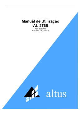 Manual de Utilização AL-2765