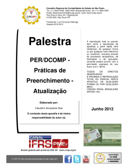 Palestra PER/DCOMP - Práticas de Preenchimento - Crc