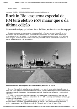 Rock in Rio: esquema especial da PM terá efetivo 10% maior que o da