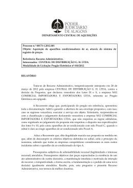 DEPARTAMENTO CENTRAL DE AQUISIÇÕES Processo n.º 00173