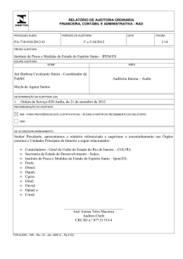 Relatório Ordinário IPEM-ES - PA-710-010-2012-O