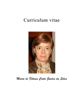 Curriculum Vitae of Professor Maria de Fatima Guedes da Silva