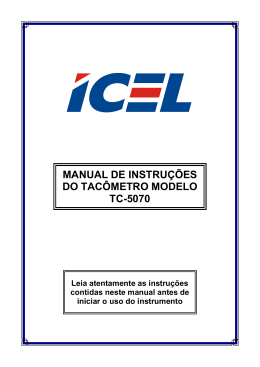 manual de instruções do tacômetro modelo tc-5070