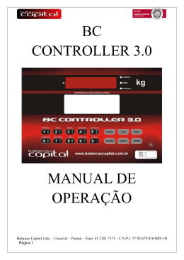 BC CONTROLLER 3.0 MANUAL DE OPERAÇÃO