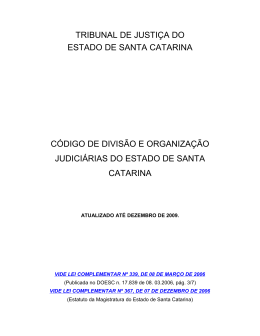 código de divisão e organização judiciárias do estado de santa