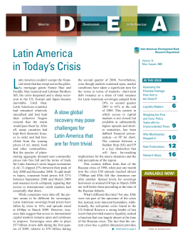 Latin America in Today`s Crisis - Inter