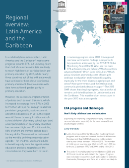 Regional overview: Latin America and the Caribbean