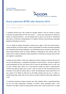 Accor patrocina WTM Latin America 2014