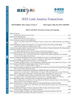 IEEE Latin America Transactions - RevistaIEEE-AL