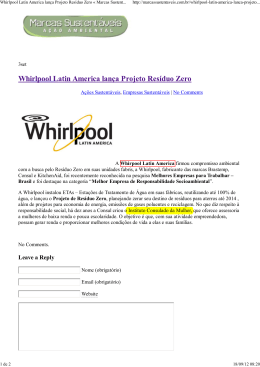 Whirlpool Latin America lan.a Projeto Res.duo Zero . Marcas
