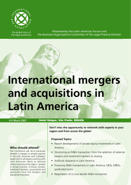 International mergers and acquisitions in Latin America