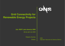 Grid Connectivity for Renewable Energy Projects. 2nd REFF