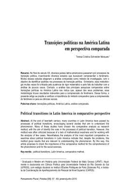 Transições políticas na América Latina em perspectiva comparada