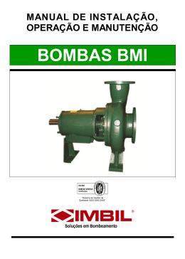 manual de instalação, operação e manutenção bombas bmi