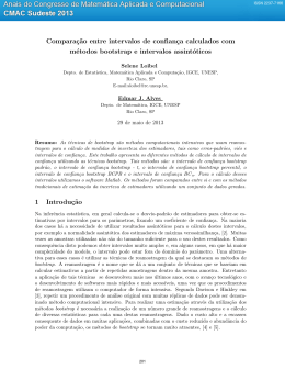e intervalos assintóticos - Sociedade Brasileira de Matemática
