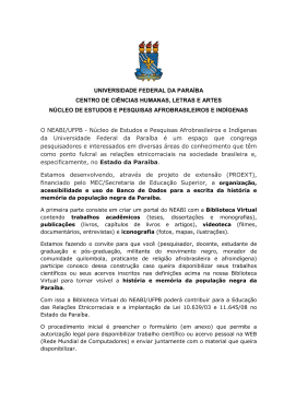 Carta aos Colaboradores - CCHLA - Universidade Federal da Paraíba