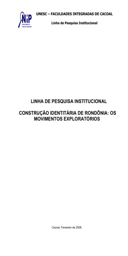 LINHA DE PESQUISA INSTITUCIONAL - projeto