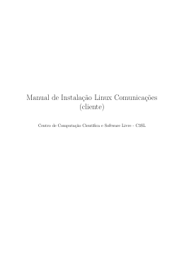 Manual de Instalação Linux Comunicações (cliente)