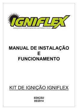 manual de instalação e funcionamento kit de ignição igniflex