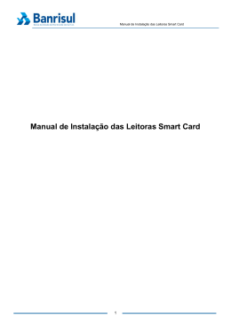 Manual de Instalação das Leitoras Smart Card