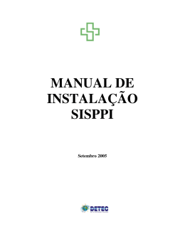 MANUAL DE INSTALAÇÃO SISPPI
