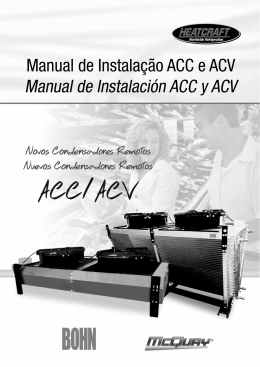 Manual de Instalação ACC e ACV Manual de Instalación ACC y ACV