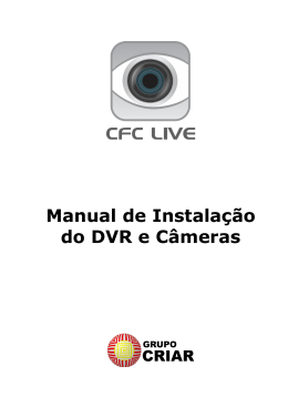 Manual de Instalação do DVR e Câmeras