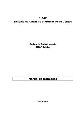 Manual de Instalação do SICAP