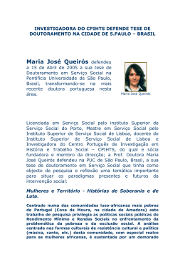 Dra. Maria José Queiróz defende tese de Doutoramento em